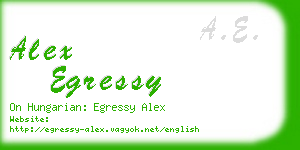 alex egressy business card